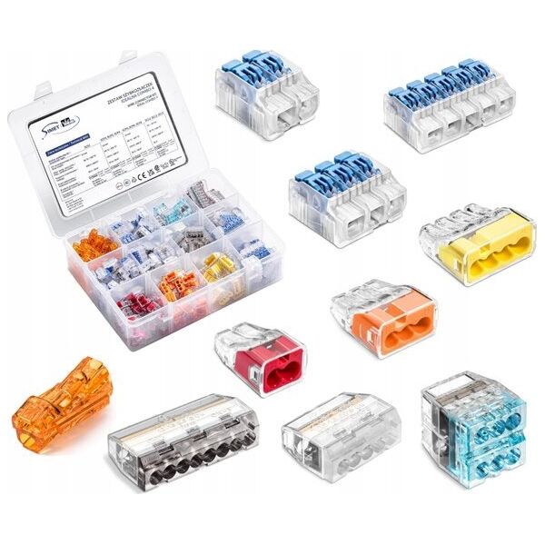 Simet Zestaw 240szt. szybkozłączek do linek i drutów SCL2, SCL3, SCL5, SCP2, SCP3, SCP4, SCP5, SCP6, SCP8, SCS2 Simet Ideal Combo4 88000904 organizer 13515678 5907813236112