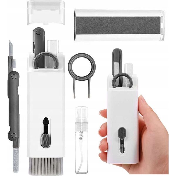 Hurtel 7w1 Uniwersalny zestaw do czyszczenia elektroniki słuchawek telefonów klawiatury szary 7w1 Uniwersalny zestaw do czyszczenia elektroniki słuchawek telefonów klawiatury szary 13528880 9145576280256
