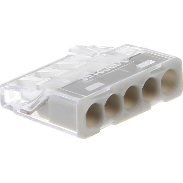 Simet Szybkozłączka wciskana do drutów 5x 0,2-2,5mm2 24A Simet Mini PC215S 89243000 transparentna/szara 13529242 5907813235368