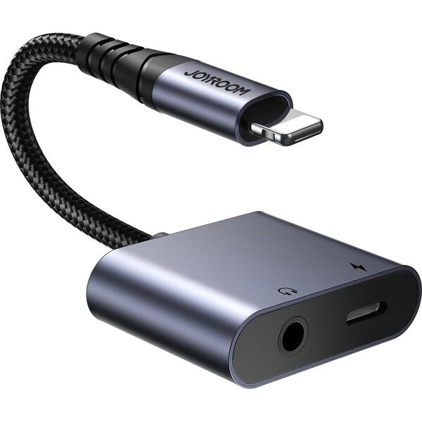Joyroom Adapter DAC 2w1 Joyroom SY-L01 Lightning / Lightning, mini jack 3.5mm czarny 13532359 6956116773830