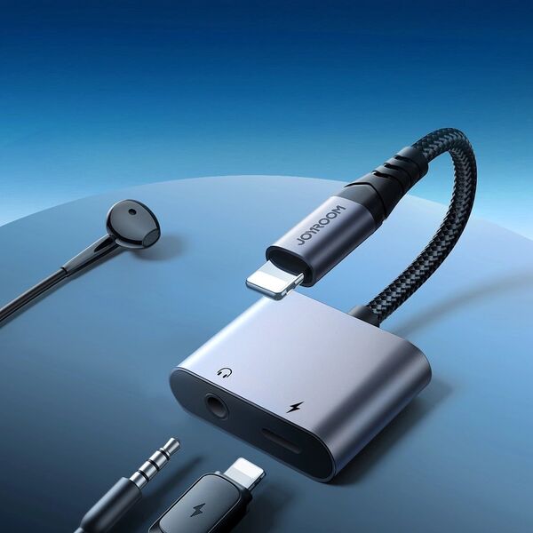 Joyroom Adapter DAC 2w1 Joyroom SY-L01 Lightning / Lightning, mini jack 3.5mm czarny 13532359 6956116773830
