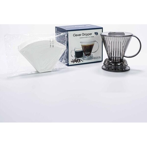 Clever Clever Dripper - Zaparzacz do kawy L 500ml przezroczysty szary + 100 filtrów 13550941 4715838467418