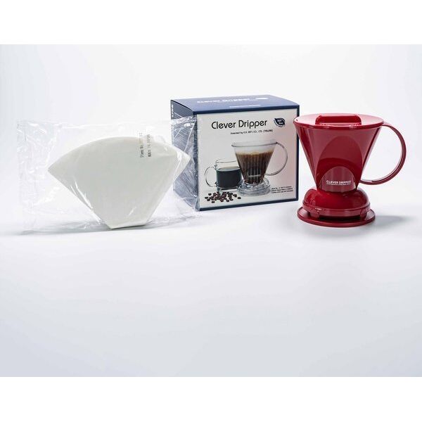 Clever Clever Dripper - Zaparzacz do kawy L 500ml czerwony + 100 filtrów 13550944 4715838467456