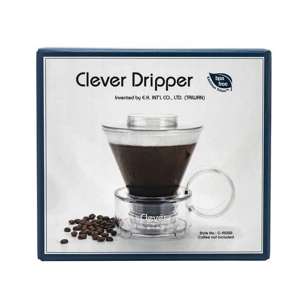 Clever Clever Dripper - Zaparzacz do kawy szklany 500ml przezroczysty brązowy 13550947 4715838469214