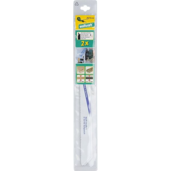 Wolfcraft 2 brzeszczoty szablaste BiM Wolfcraft dł. 210mm 13569927 4006885267305