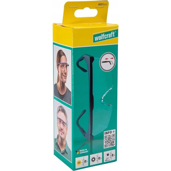 Wolfcraft Okulary ochronne ERGO Wolfcraft -Bezpieczne (CE) 13571960 4006885493100