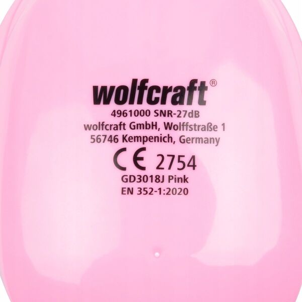 Wolfcraft Nauszniki dla dzieci, różowe Wolfcraft 13576729 4006885496101