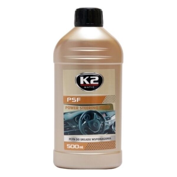K2 K2 PŁYN DO UKŁADÓW WSPOMAGANIA KIEROWNICY POWER STEERING FLUID BEZBARWNY 500ML 13576762 5906534043429