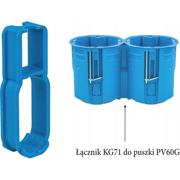 Simet Łącznik do puszek KG71 niebieski 37341203 13579442 5907813236587
