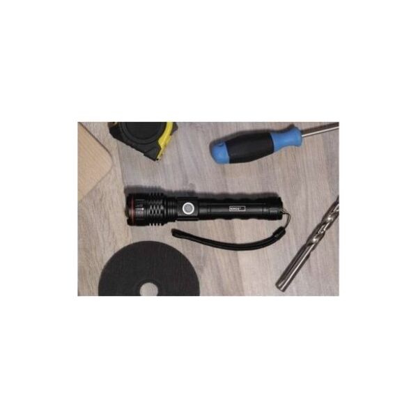Emos Latarka LED ładowalna USB-C 600lm 3 tryby 100/50/25% hermetyczna Emos P3116 aluminiowa czarna alternatywnie na baterie 3x R03 AAA 13581601 8592920092224