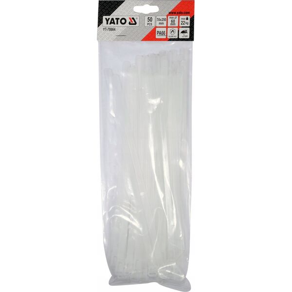 Yato YATO OPASKA PLASTIKOWA SAMOZACISKOWA  7,6*250 /50szt 13581634 5906083105586