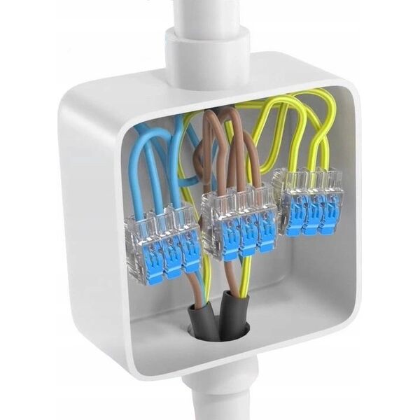Simet Szybkozłączka otwierana do linek i drutów 3x 0,2-4mm2 32A 1szt. Simet Ideal SCL3 88000313S transparentna/niebieska 13581894 5907813235887