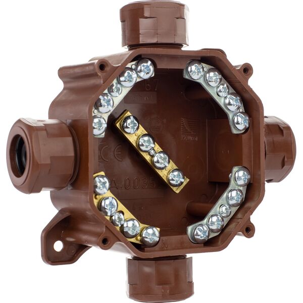 Pawbol Puszka instalacyjna Pawbol A.0035BR PG16/5x4 mm2, IP67 brązowa 13583166 5901350843192