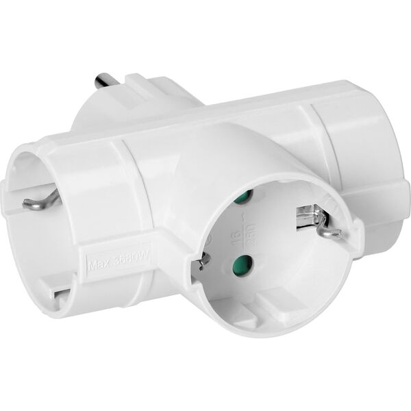 Orno Rozgałęźnik Orno OR-AE-13184(GS) 3x2P+Z Schuko biały 13603243 5908254813320