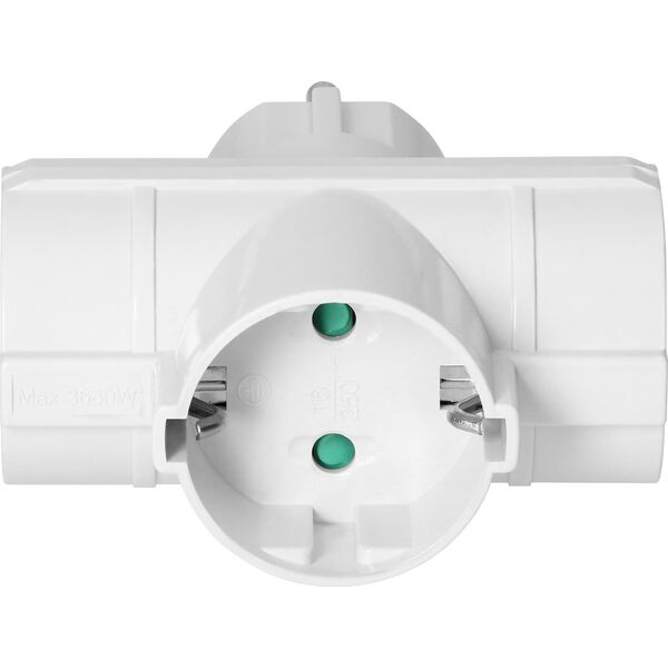 Orno Rozgałęźnik Orno OR-AE-13184(GS) 3x2P+Z Schuko biały 13603243 5908254813320