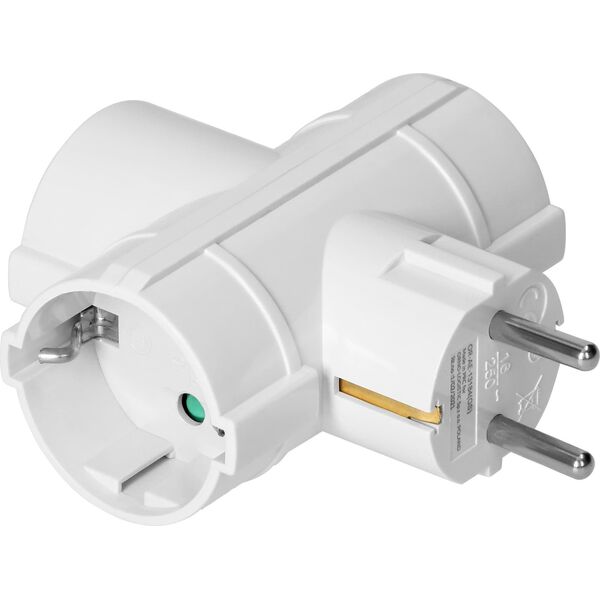 Orno Rozgałęźnik Orno OR-AE-13184(GS) 3x2P+Z Schuko biały 13603243 5908254813320