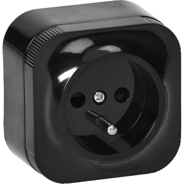 Orno Gniazdo pojedyncze Orno ToDo OR-OE-7205/B natynkowe z bolcem 2P+Z 16A 230V czarne 13606540 5908254828287