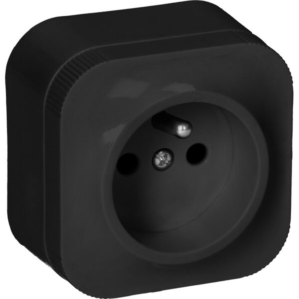 Orno Gniazdo pojedyncze Orno ToDo OR-OE-7205/B natynkowe z bolcem 2P+Z 16A 230V czarne 13606540 5908254828287