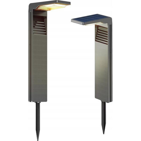 ECOLIGHT2 Ecolight SSO-2 EC20113 słupek ogrodowy zewnętrzny solarny 1x2W LED 4000K IP65 czarny 13615434 5905036201139