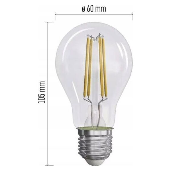 Emos Żarówka LED Emos Filament ZF5148 3,8W (60W) E27 A60 3000K biała ciepła 13620124 8592920120620