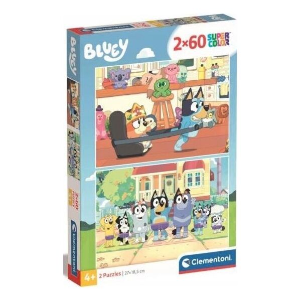 Clementoni CLE puzzle 2x60 SuperKolor Bluey 24813 13620439 8005125248131