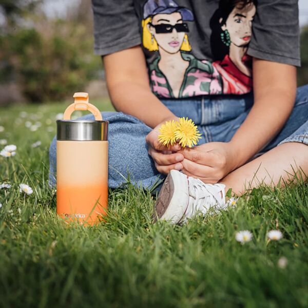 Quokka Quokka Boost Coffee Tumbler - Kubek termiczny ze stali nierdzewnej z zaparzaczem 400 ml (Apricot Orange) 13639667 8412497400812