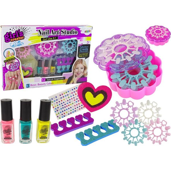 LeanToys Zestaw Do Stylizacji Paznokci Dla Dzieci Piękności Studio Lakiery 13655727 5904665999264