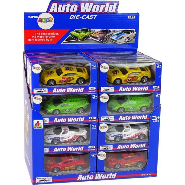 LeanToys Auto Sportowe Wyścigowe Resorak Wyścigi 4 Kolory 1:43 13655757 5905323214996