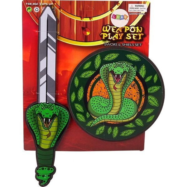 LeanToys Zestaw Rycerza Z Pianki EVA Miecz Tarcza Wąż 13655762 5905323214071