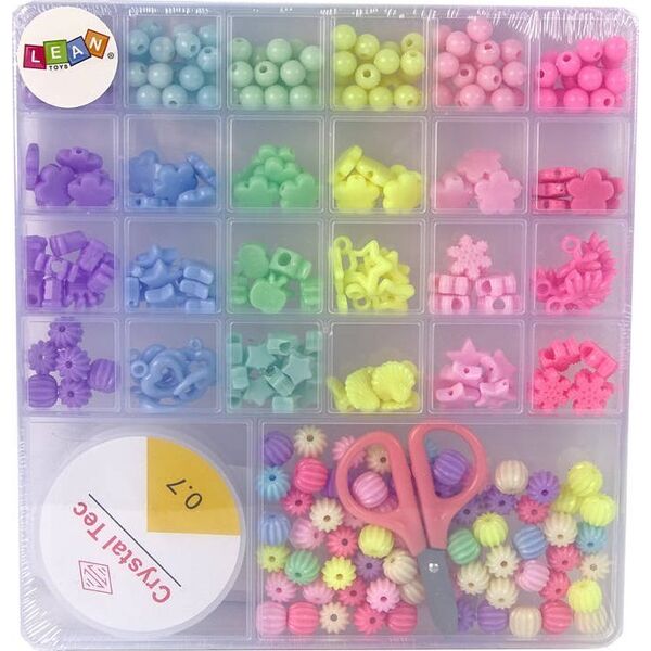 LeanToys Zestaw Koralików Do Robienia Biżuterii 6 Kolorów 13655763 5905323216952
