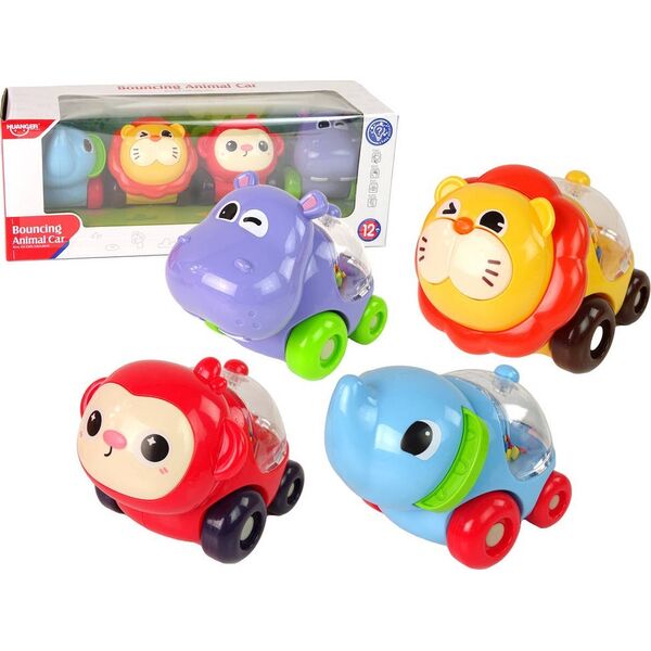LeanToys Zestaw Kolorowych Pojazdów Zwierzęta z Kuleczkami 13655790 5905323216921