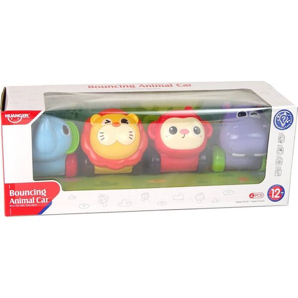 LeanToys Zestaw Kolorowych Pojazdów Zwierzęta z Kuleczkami 13655790 5905323216921