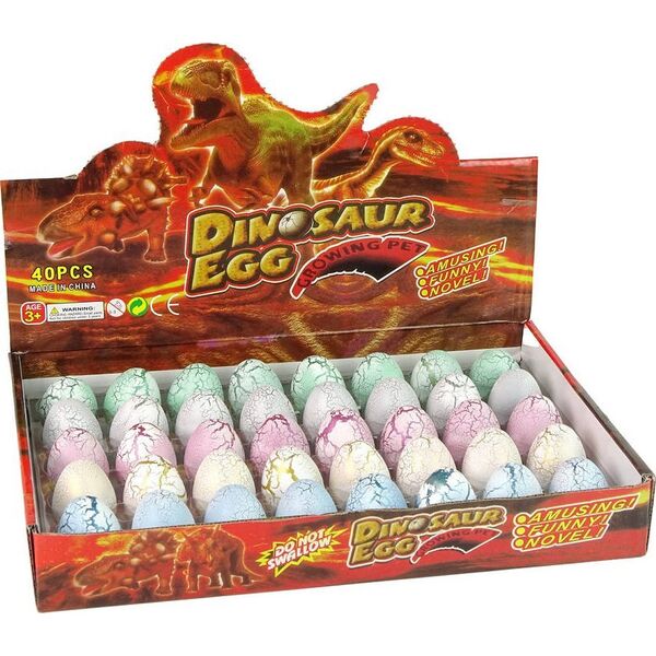 LeanToys Wykluwające się Magiczne Jajko Dinozaura Rosnące 4 cm Białe 13655823 5905515353649