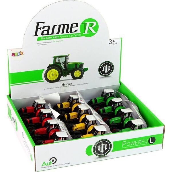 LeanToys Traktor Ciągnik Resorak Metalowy z Napędem 13655826 5905515359689