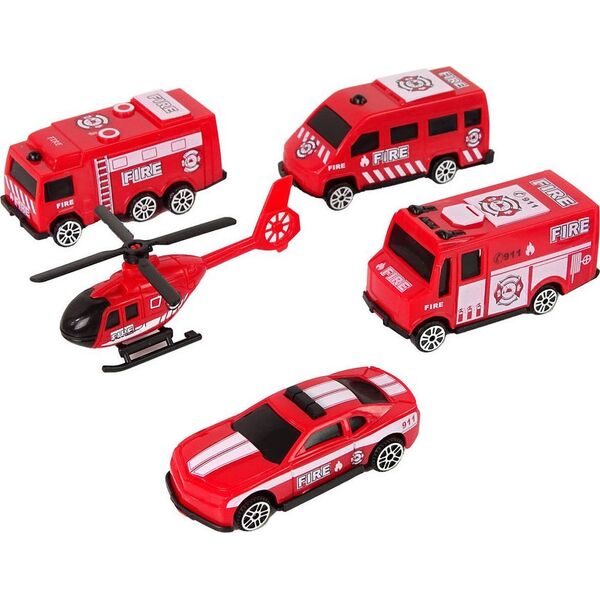 LeanToys Zestaw Autek Resoraki Pojazdy Straż Pożarna Ambulans 13655829 5905515353212