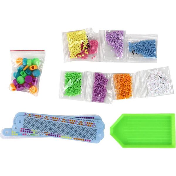 LeanToys Zestaw do Robienia Bransoletek Diamenciki Wyklejanie Serce 13655832 5905679072783