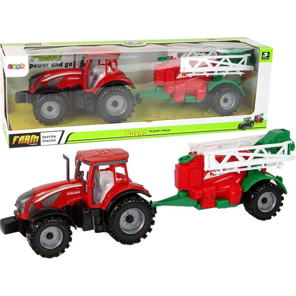LeanToys Ciągnik Rolniczy Z Opryskiwaczem Czerwony 13655843 5905515353014