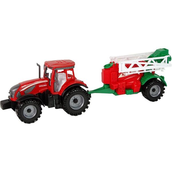 LeanToys Ciągnik Rolniczy Z Opryskiwaczem Czerwony 13655843 5905515353014