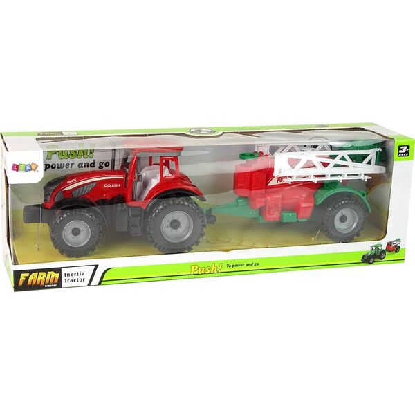 LeanToys Ciągnik Rolniczy Z Opryskiwaczem Czerwony 13655843 5905515353014
