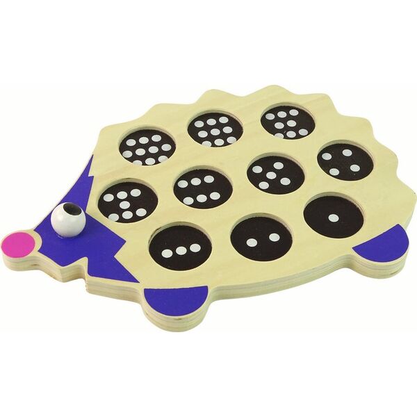 LeanToys Drewniany Jeż Edukacyjny 10 Pionków Kolorowy 13655870 5905679074107