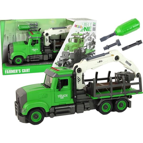 LeanToys Pojazd do Przewożenia Drewna Zielony 13655888 5905679074558