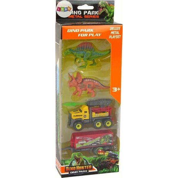 LeanToys Dinozaury Zestaw Samochód  Rakieta Z Naczepą Żółty 13655892 5905679074985