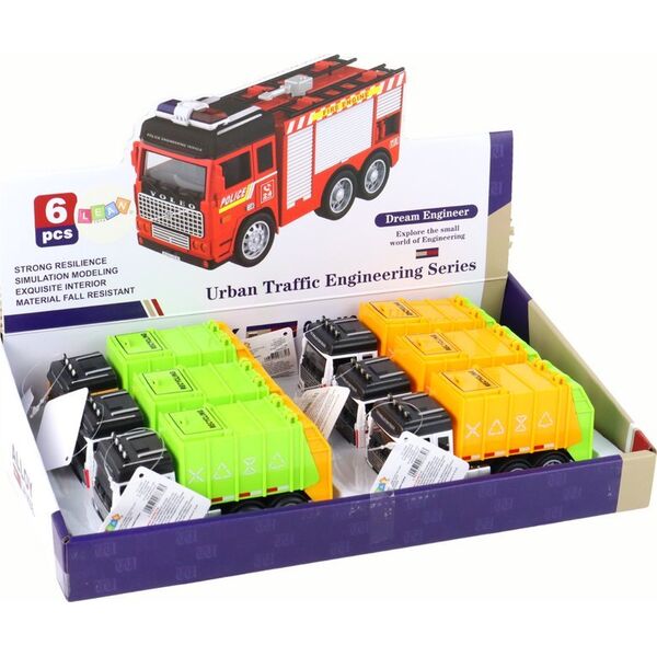 LeanToys Auto Śmieciarka Ciężarówka Przyczepa 2 Kolory 13655907 5905679078303