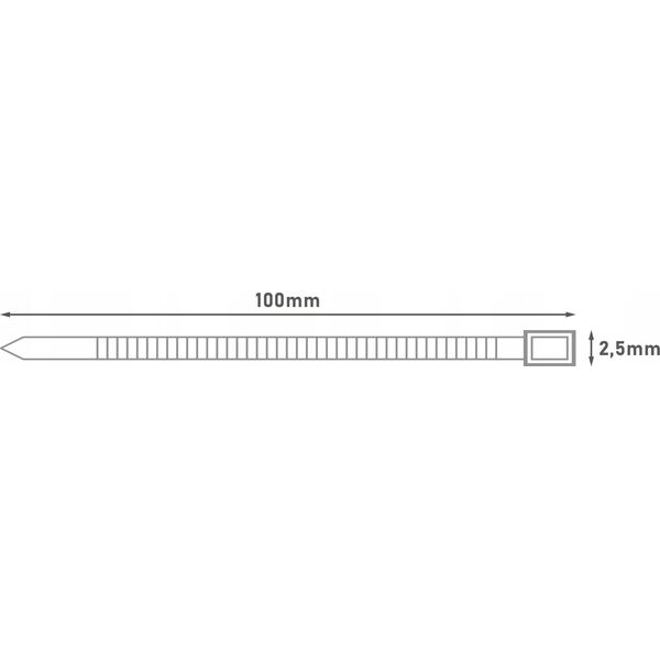 Montis Opaski zaciskowe Montis czarne 2,5x100mm MT141 /100szt 13672177 5901811407239