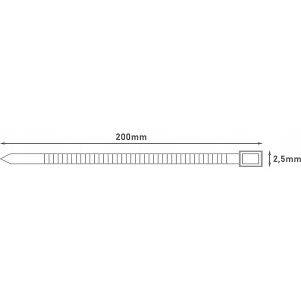 Montis Opaski zaciskowe Montis czarne 2,5x200mm MT141 /100szt 13672184 5901811407253