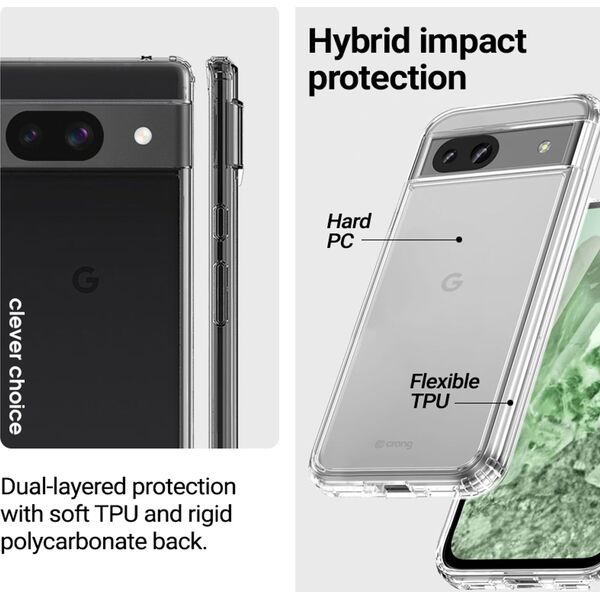 Crong Crong Crystal Shield Cover - Etui Google Pixel 8A (przezroczysty) 13673080 5904310704687