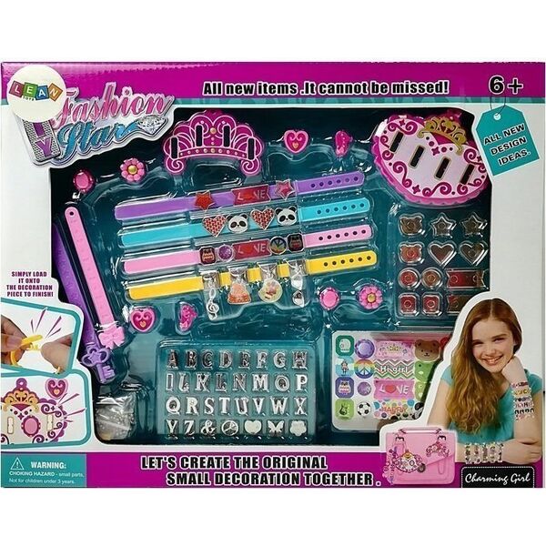 LeanToys Zestaw do Biżuterii Bransoletek Zawieszek Literki DIY 13674462 5905214972738