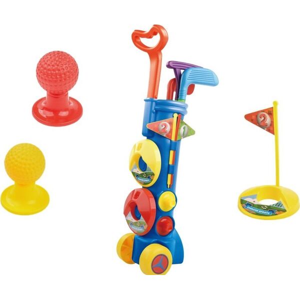 LeanToys Duży Zestaw Do Gry W Golfa Mini Golf + Wózek Golfowy 13674477 5905214974459