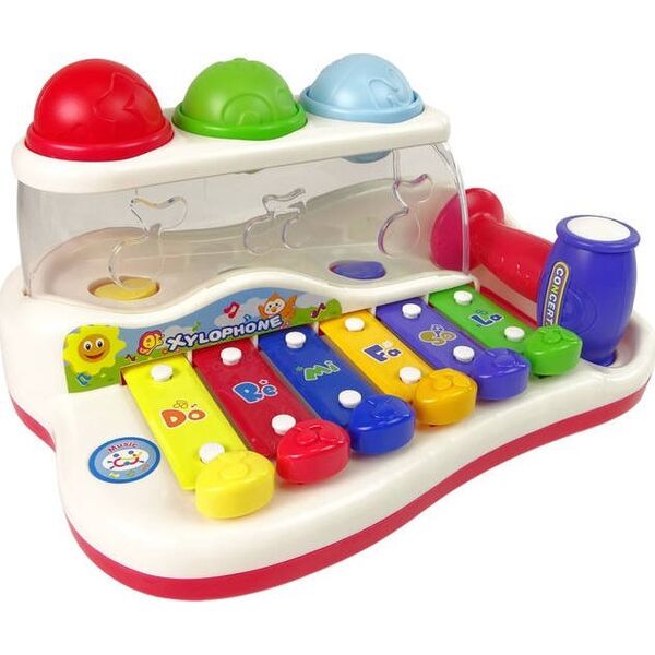 LeanToys Edukacyjne Cymbałki Dla Malucha Młoteczek Kolorowe Piłeczki 13674497 5905214977023