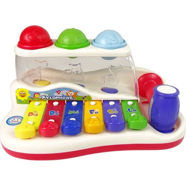 LeanToys Edukacyjne Cymbałki Dla Malucha Młoteczek Kolorowe Piłeczki 13674497 5905214977023